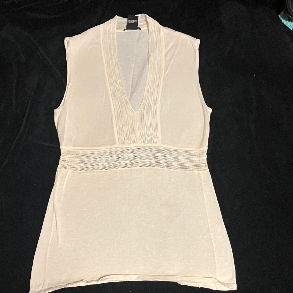 Theory Cream Knit Top